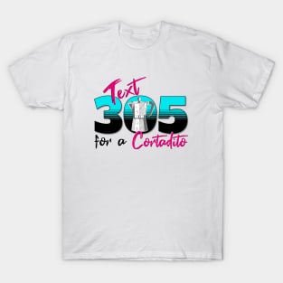 Text 305 (Miami) for a Cuban Cortadito Design T-Shirt